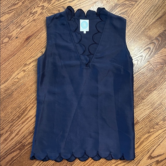 Devon Baer Navy and Leopard Print Tops - Picture 8 of 12